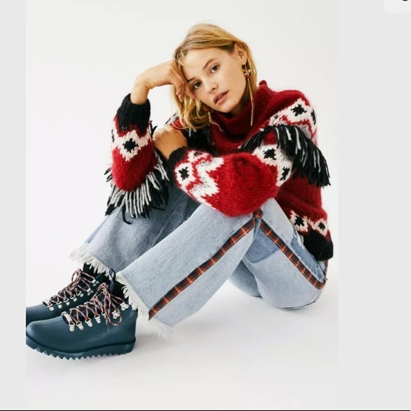 Free People We The Free Mixed Plaid Slim Flare - Picture 4 of 13